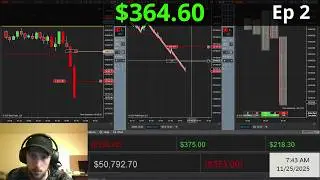 +$364 on mnq - Ep 2 Of Passing FundedNext Futures Challenge Account!