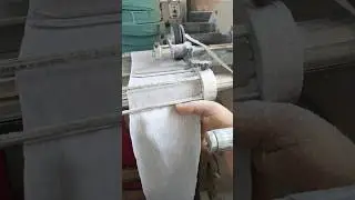 Gray Color Shoulder Tape Cutting with Rib Cutter Machine #shorts #youtubeshorts #garments #machine