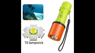Scuba Diving Flashlight Dive Torch Snorkeling Underwater Waterproof Portable Submersible Safe Light
