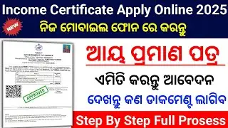 how to apply income certificate in odisha ||  income certificate apply online