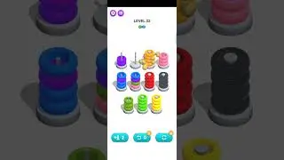 Color Hoop Sort game level 31, 32, 33 Walkthrough Solution 