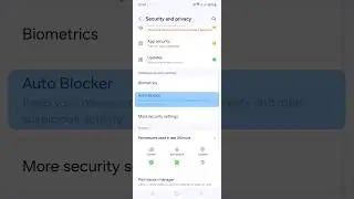 How to use Auto blocker security in Android mobile? #shortsfeed