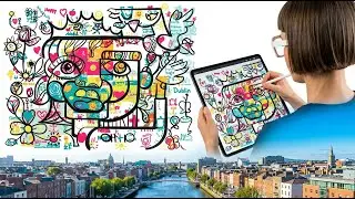Fresque digitale &agrave; distance : aNa anime une convention HSCP en Irlande depuis la France !