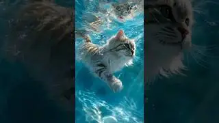 ASMR | Mesmerizing Fluffy Cat in Ocean Fantasy #asmr #asmrsounds #catasmr #cutcat