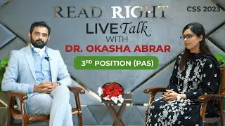 Live talk with Okasha Abrar PAS 3rd position in CSS 2023