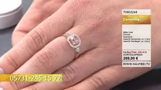 Damenring aus 585 Rotgold mit Zirkonia Swarovski | Kaufbei Schmuck 70902244