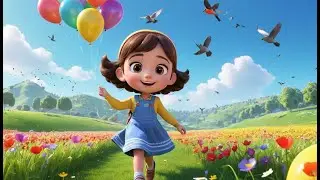 Ten Little Balloons Floating Up | Bright and Cheerful Counting Song for Kids | Fun Balloon Rhyme