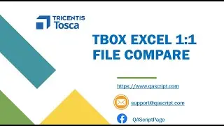 Tosca Tutorial | Lesson 19 -  Compare Two Excel Files | TBox Automation Module | Excel Engine |