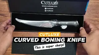 Cutluxe Curved Boning Knife Unboxing and Test