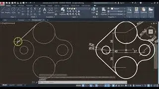 AutoCad 2020 Teknik Resim Mühendislik Çizimi 2 Boyut Örnek Uygulama 2