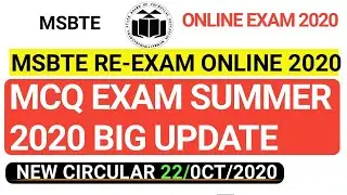 MSBTE RE-EXAM UPDATE 2020 | LAST CHANCE | NEW CIRCULAR MSBTE | MSBTE EXAM  update 22/10/2020