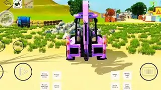 🔴Drive JCB and Uploading 🪨🏗Stone From Dumper🌋 Truck in Game #truck #jcb #tractor #dumper #games 0139