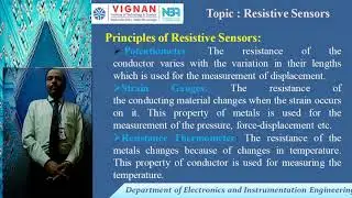 Principle of Resistive Sensors