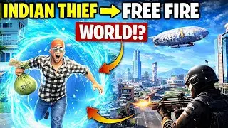 FRANKLIN GOES FREE FIRE CITY EXPLOSION 🔥🔫 I in indian theif aura simulator...!