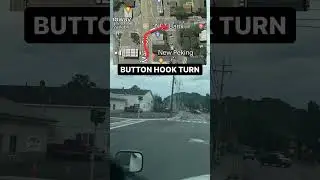 HOW TO MAKE A RIGHT TIGHT TURN (BUTTON HOOK) IN A SEMI #automobile #trucking #trucker #trailer