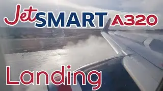 WATER SPLASH | Approach and Landing | Punta Arenas PUQ/SCCI Rwy 25 | JetSMART | Airbus A320 | CC-AWD