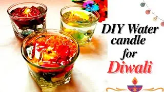 DIY water candle || Floating Diya for diwali 🪔 || Diwali decoration ideas