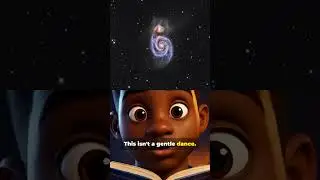 Эта галактика активно сталкивается #crixusastra #space #universe #whirlpoolgalaxy