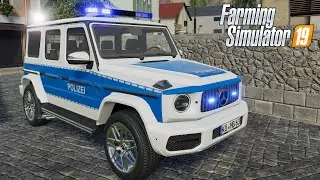 FS19 - Mercedes-Benz G-Class V8 POLICE CAR - NEW CAR MOD for Farming Simulator 2019 ROLEPLAY