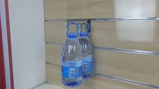 Metal slatwall hooks load capacity display