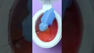 Popping pimples mochi squishy - self care disgusting dinosaur fidget toy, before and after