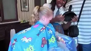 FIRST Haircut at Harmony Barber Shop | Moms with Mouse Ears