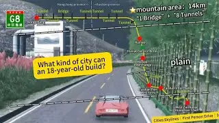 First person mod drive on the Highway and Winding mountain road｜Cities:Skylines