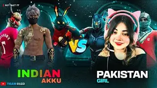 Indian akku 🇮🇳 vs Pakistani girl 🇵🇰 free fire custom 1x2 custom🏆 in free fire