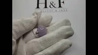 H&F Jewellery - 18K White Gold Lavender Sphere Jadeite Jade Necklace