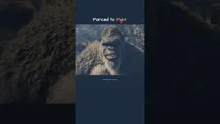 Kong chased by wart dogs ⦿ Kong forced to fight #shorts