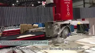 Hualong Machinery HKNC-500 5 axis cnc bridge saw stone cutting machine