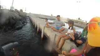 WWJ Kahului Harbor Dock Fishing Jocelyn, Kaila, Jake