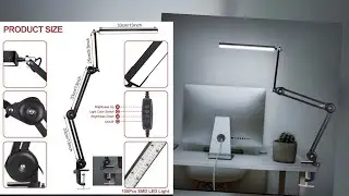 LED Desk Lamp, Adjustable Swing Arm Desk Lamp with Clamp ALIEXPRESS Unbox, Setup & Review