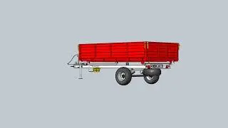 One-axle trailer with springs