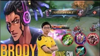 BRODY onic cw gameplay   brody mlbb best build 2022 by Onic Cw   MOBILE LEGENDS