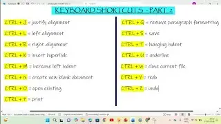 keyboard shortcuts part 2