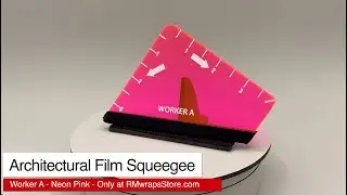 Architectural Film Squeegee Worker A Neon Pink Black Felt