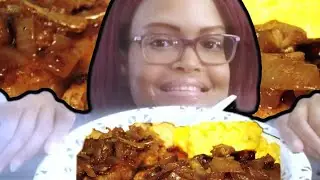Smothered Pork Chops & Grits Mukbang | Life Updates | Aries Season Birthday Month