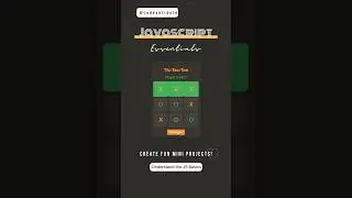 Master JavaScript Basics: Create a Cool Tic-Tac-Toe Game! #trending #shorts #viral #javascript