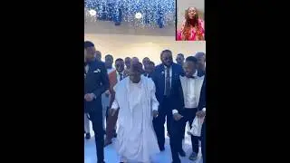 Former president Olusegun Obasanjo Showcases His Youthful Dancing Steps With The Wedding Celebrants