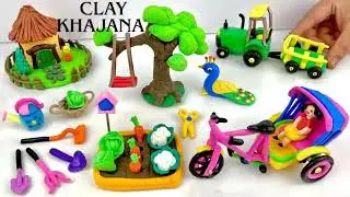 DIY How to Make Polymer clay Khajana Mini House set and Dix easy Polymer clay Khajana chhinki set