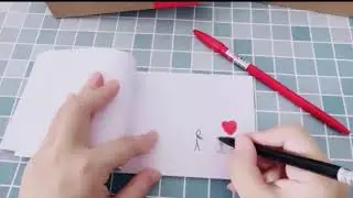 flipbook|Stickman hand flip book animation confession creative book hand drawn gift