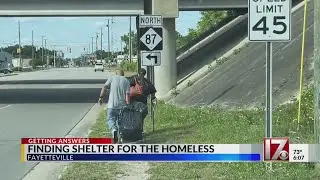 Fayetteville homeless awaiting shelter after they're told to vacate area