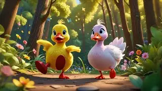 Four Dancing Ducks Wiggle Their Feet | Fun Kids Song | Toddler Rhymes and Animal Play