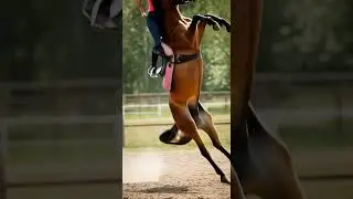My friendly horse bucking and rearing me off. 😂 #horsegirl #ai #bucking #equestrian