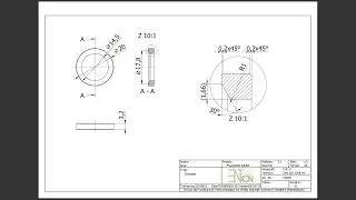 FreeCAD 22 KA009 Dichtsatz Nut Detailansicht einf&uuml;gen Fl&auml;che mit Schraffur versehen