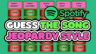 Guess the Song Jeopardy 🎧 Spotify Search Challenge | Can You Clear the Board?