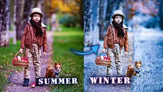 Photoshop tutorial | Changing the season from summer to winter