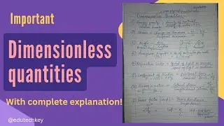 Dimensionless quantities