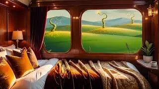 Peaceful Fantasy Train Journey from Morning to Night 🚆✨ Scenic Ambience | 4K
